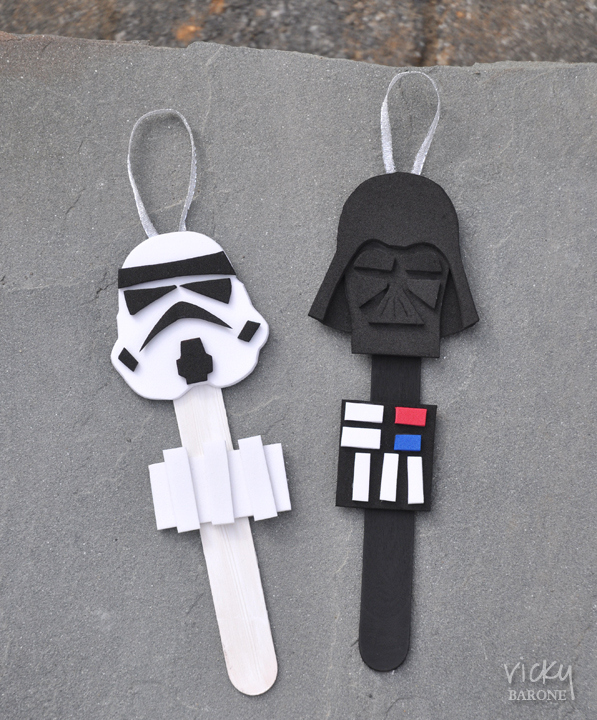 DIY Star Wars Characters Popsicle Stick Ornaments