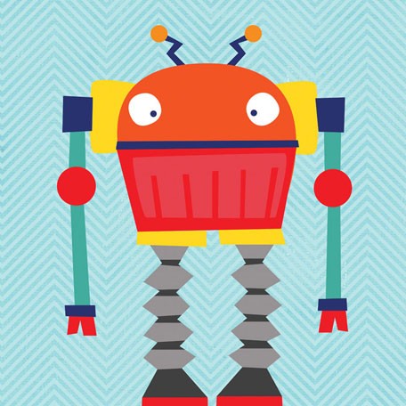 Robots Rule Wall Decal Phil - Vicky Barone