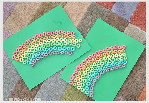St. Patrick’s Day Froot Loop Rainbow Craft