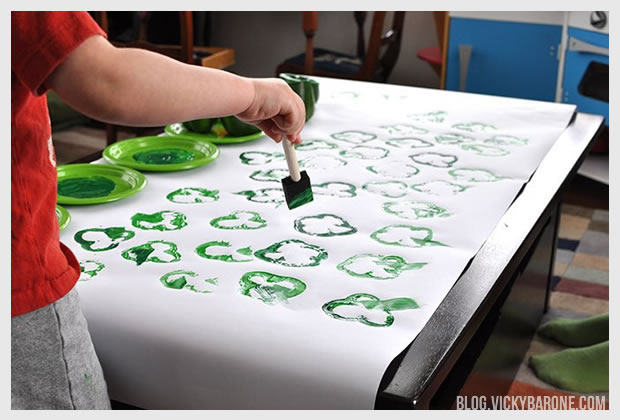Bell Pepper Shamrock Stamp for St. Patrick's Day | Vicky Barone