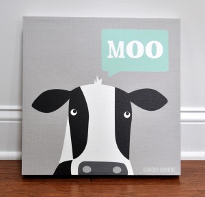 Moo Cow Canvas Wall Art