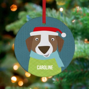 Holiday Hound - Personalized Holiday Ornament by Vicky Barone on Etsy