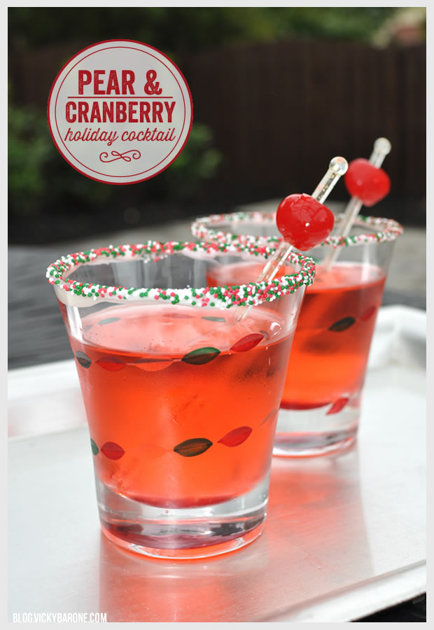 Pear & Cranberry Holiday Cocktail