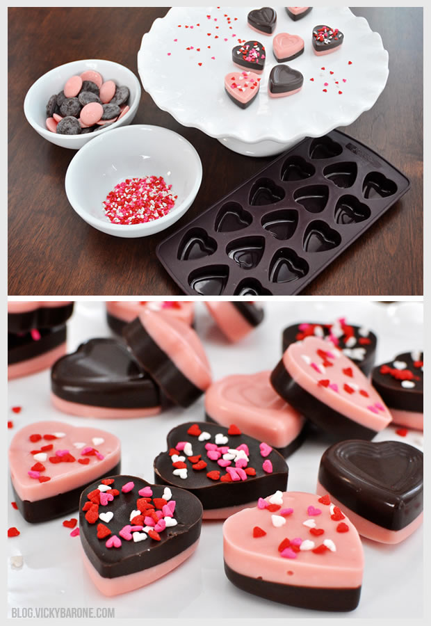 DIY Chocolate Valentine Hearts | Vicky Barone