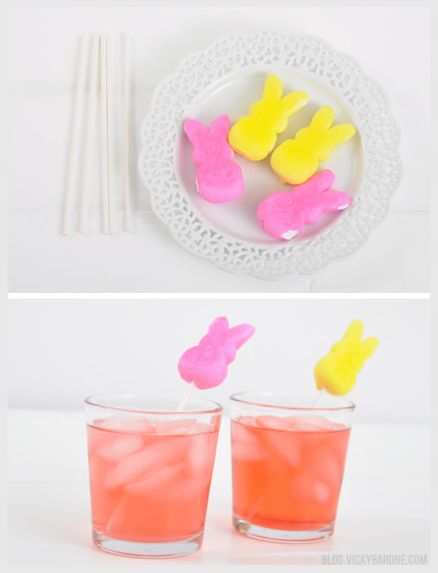 Marshmallow Peep Drink Stirrers | Vicky Barone