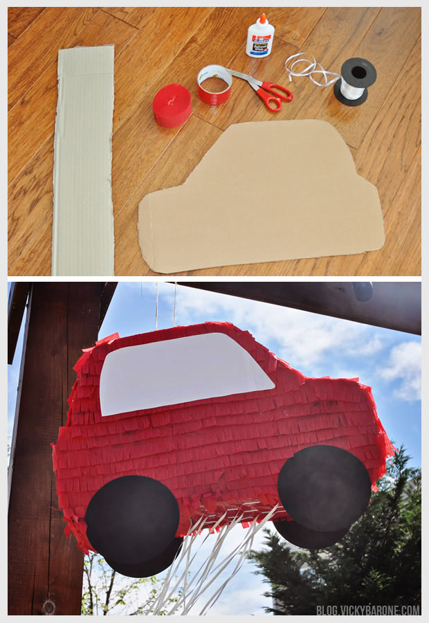 DIY Pull String Pinata | Car Party | Vicky Barone