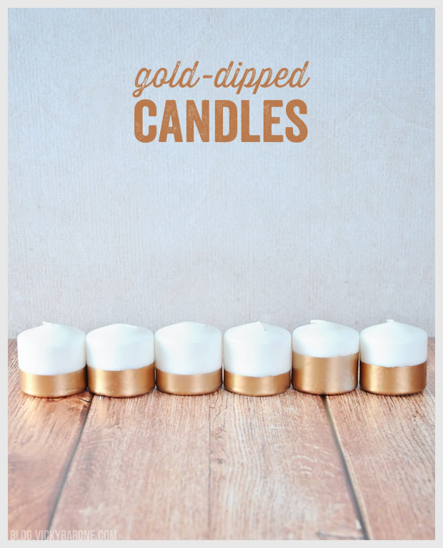 Gold-Dipped Candles