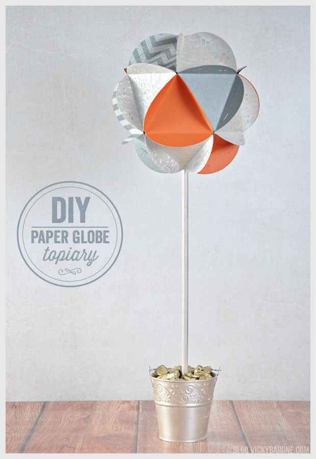 DIY Paper Globe Topiary