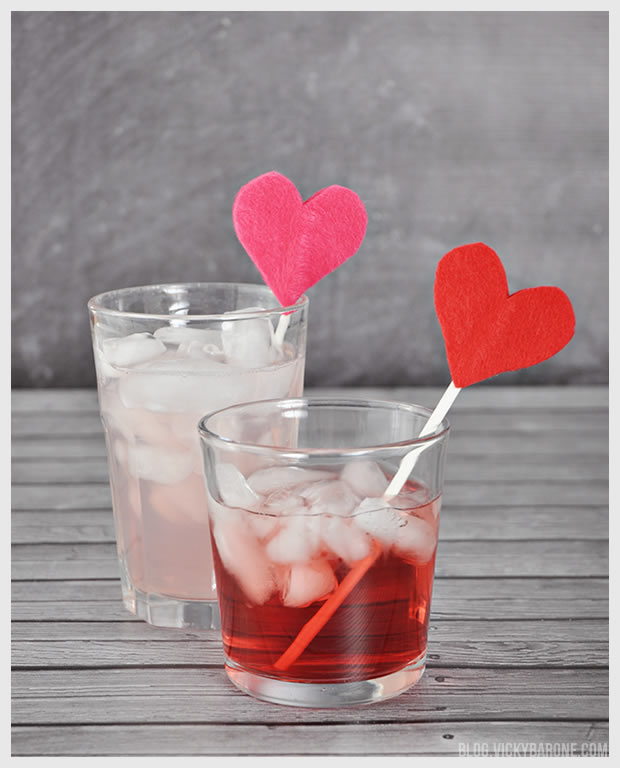 Felt Heart Drink Stirrers | Vicky Barone