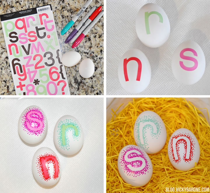 Monogrammed Easter Eggs | Vicky Barone