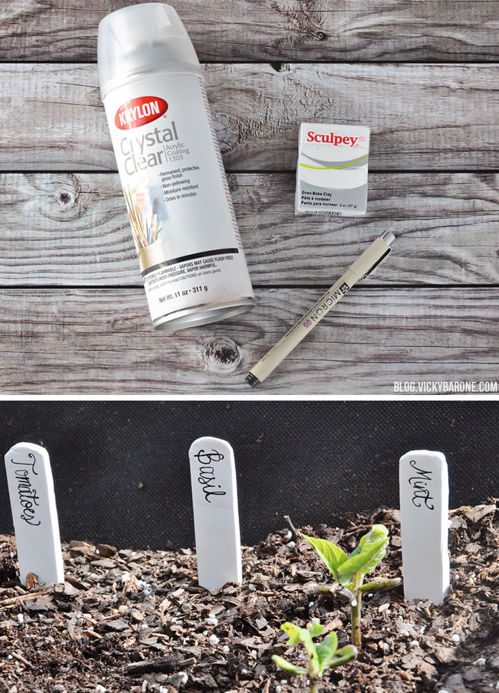DIY Clay Garden Markers | Vicky Barone | Mother's Day DIY gift ideas