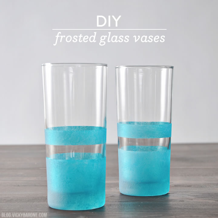 DIY Frosted Glass Vases