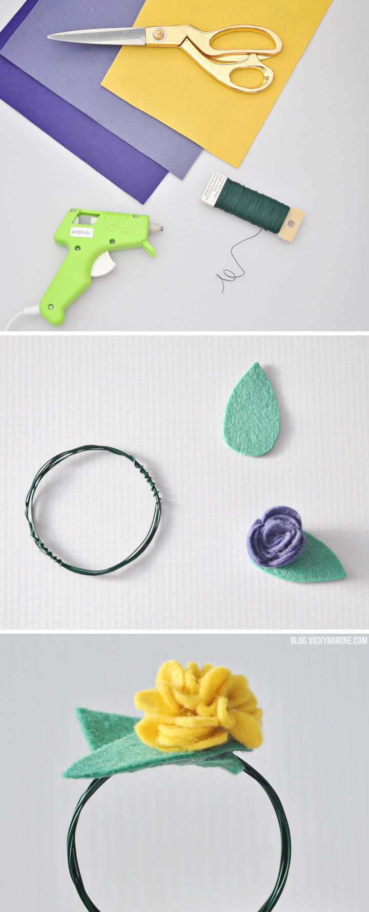 DIY Felt Flower Napkin Rings | Vicky Barone