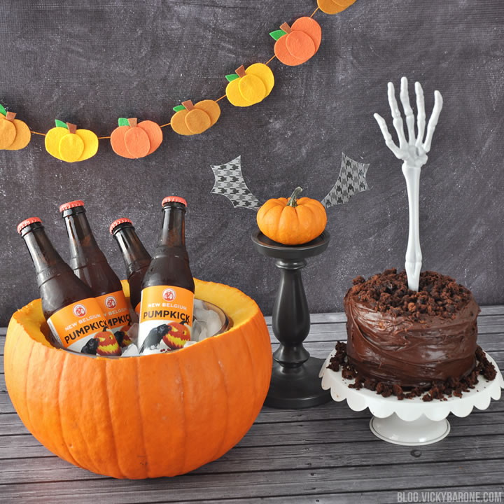 Pumpkin Ice Bucket | Halloween Party Ideas | Vicky Barone
