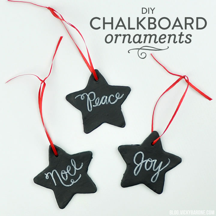 DIY Chalkboard Ornaments