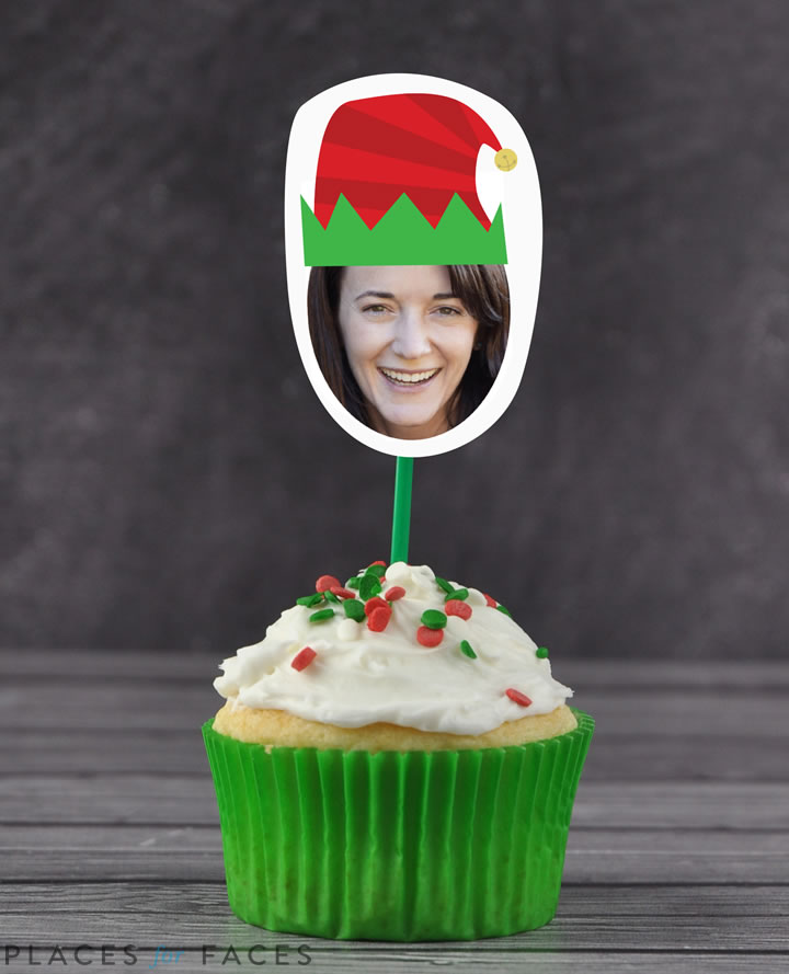 Personalize Your Christmas with Places for Faces | Vicky Barone | custom cupcake toppers