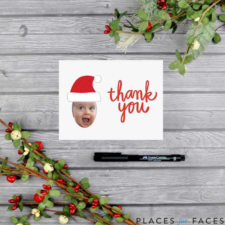 Personalized Holiday Thank You Cards by Places for Faces | Vicky Barone