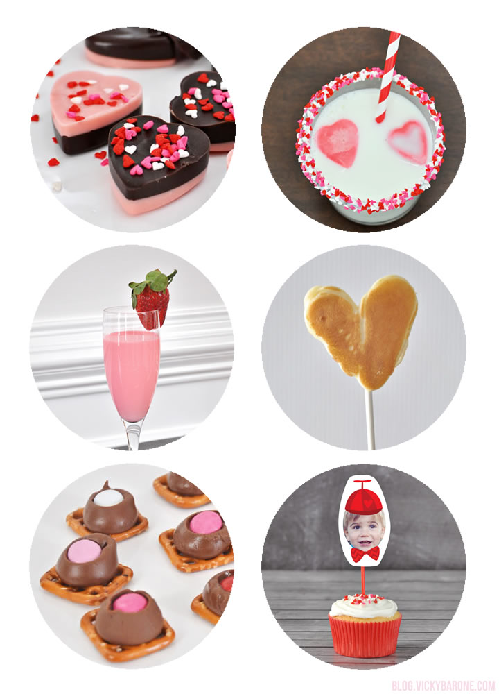 Valentine's Day Round Up | Treats, desserts, and custom cupcake toppers | Vicky Barone