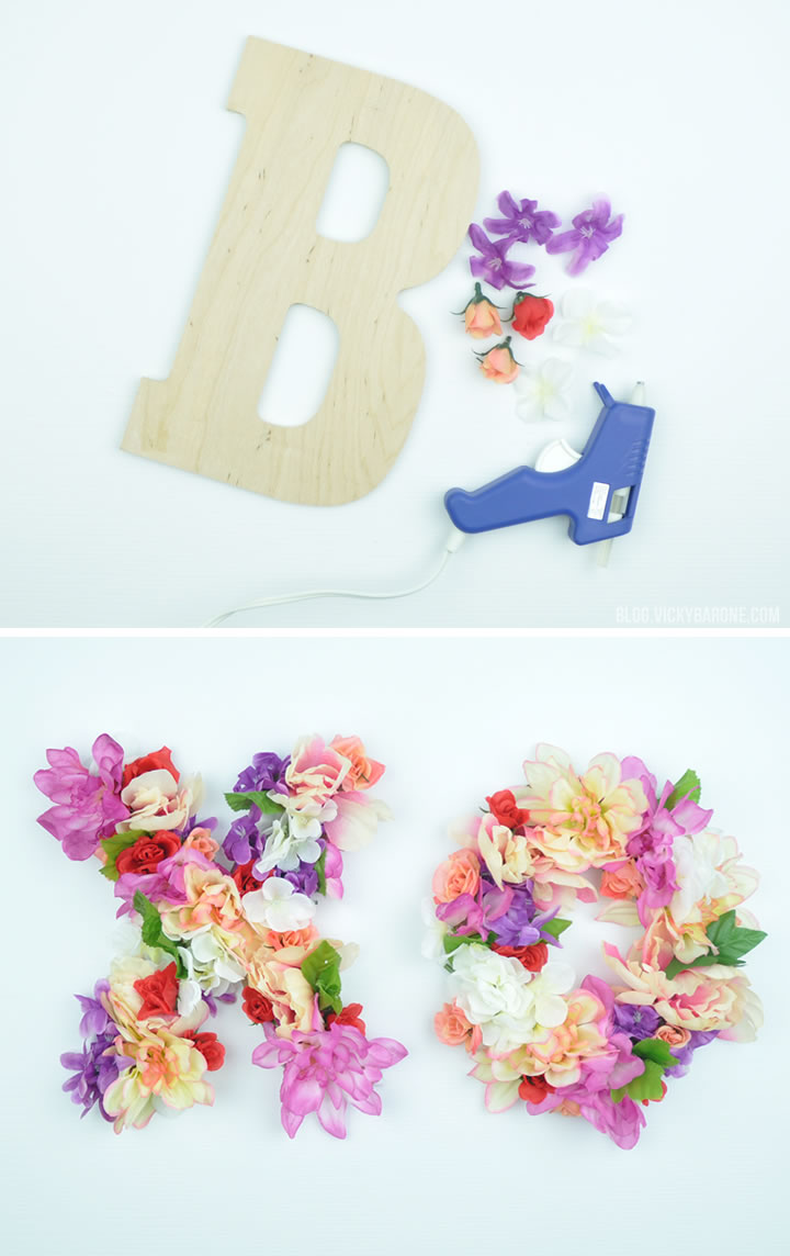 DIY Floral Letters | Vicky Barone
