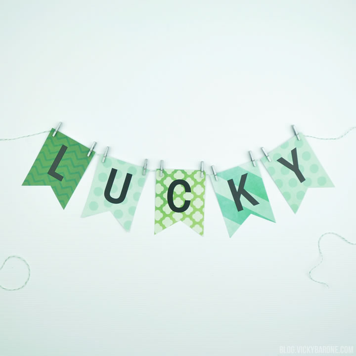 DIY St. Patrick's Day Banner | Lucky in Love | Vicky Barone