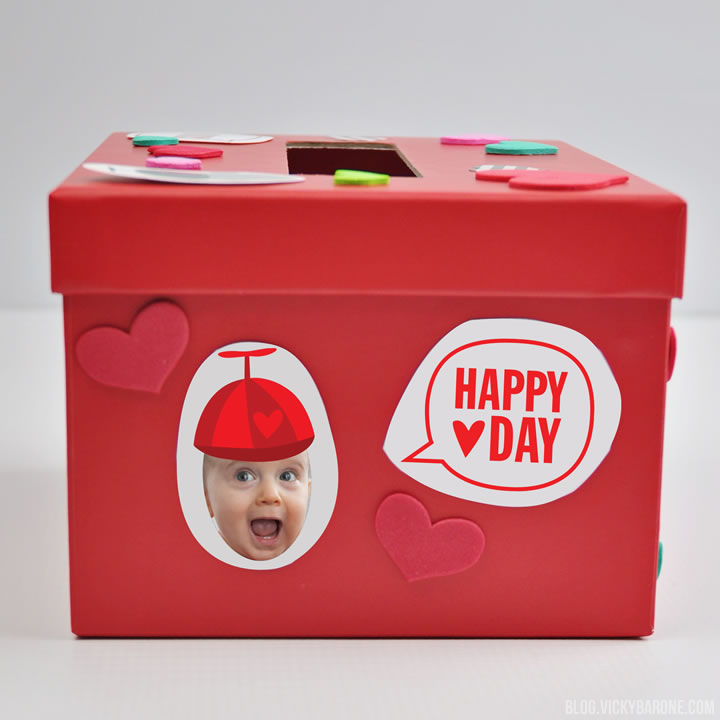 Decorate a Valentine Box with Places for Faces | Vicky Barone
