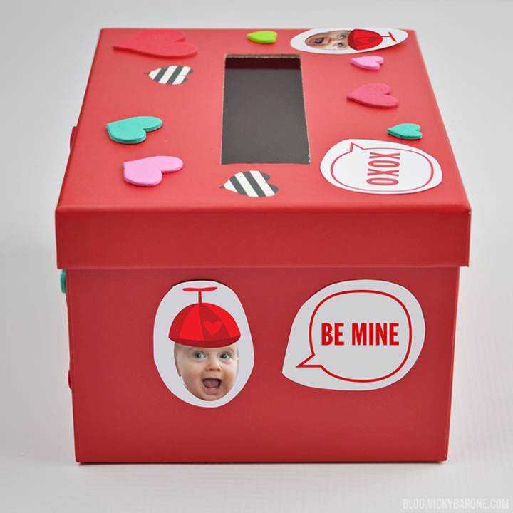 Decorate a Valentine Box with Places for Faces | Vicky Barone