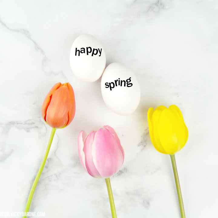 DIY Typography Easter Eggs | Vicky Barone