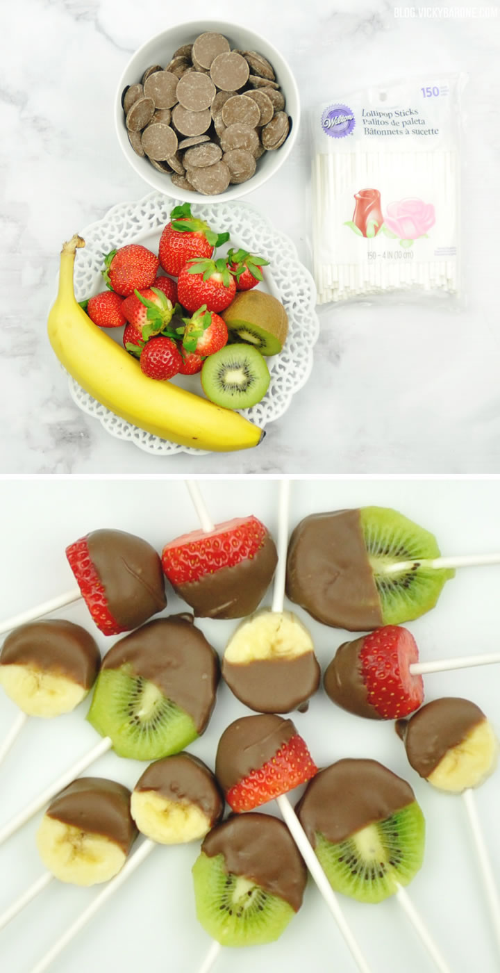Chocolate Dipped Fruit Pops | Vicky Barone