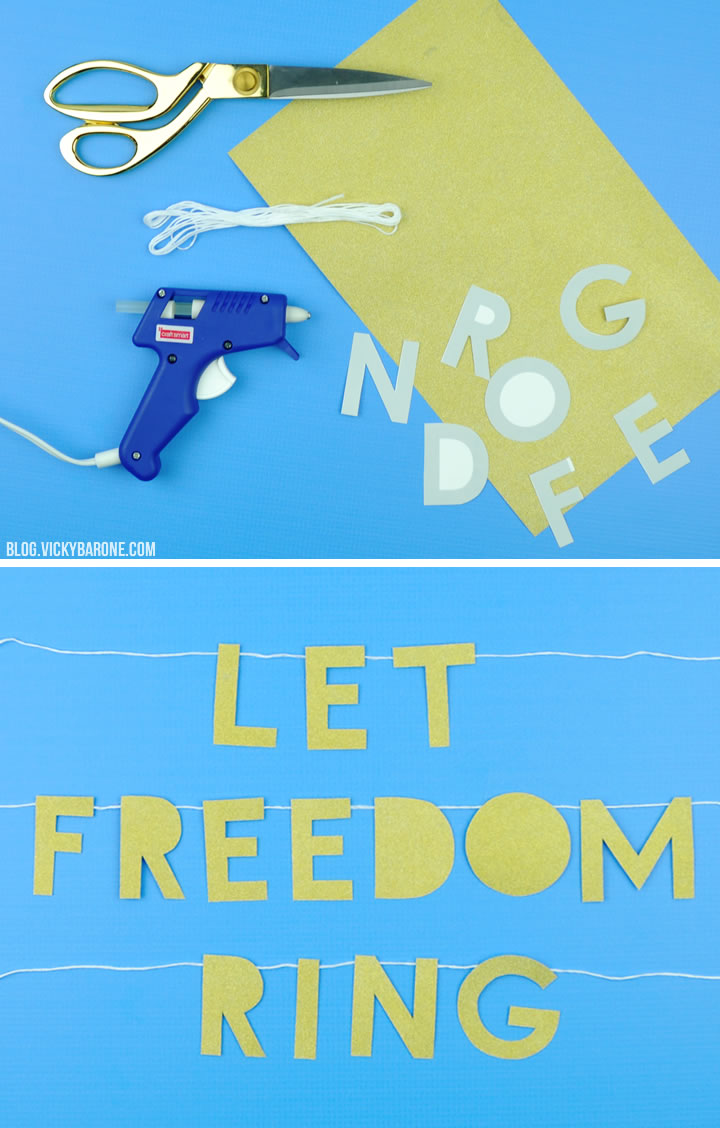 DIY 4th of July Banner | Vicky Barone