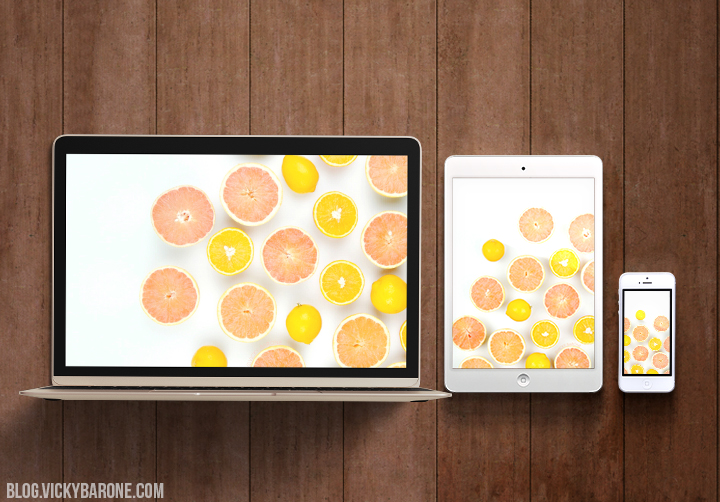 Freebie Friday" Citrus Wallpaper Downloads by Vicky Barone