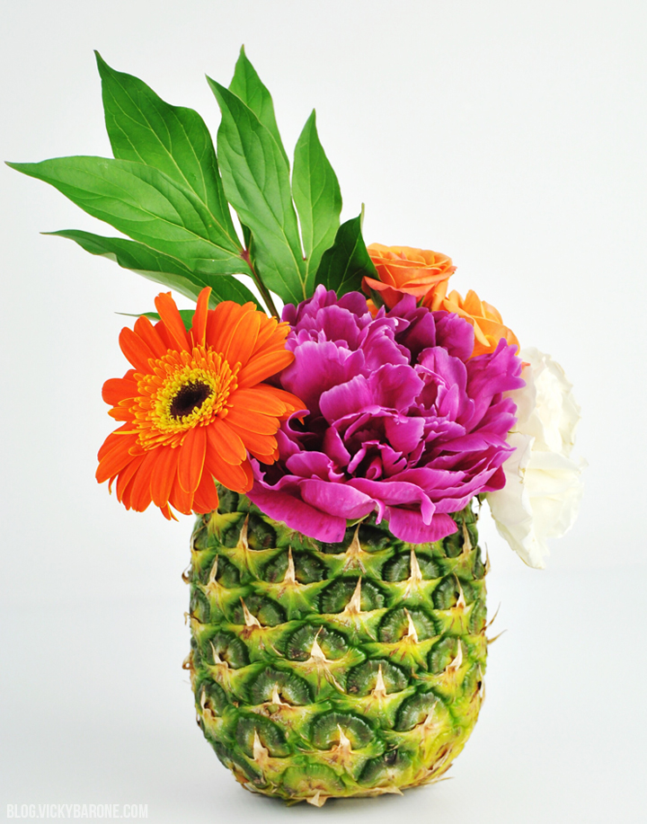 DIY Fruit Vases | Watermelon Vase | Pineapple Vase Centerpiece | Vicky Barone