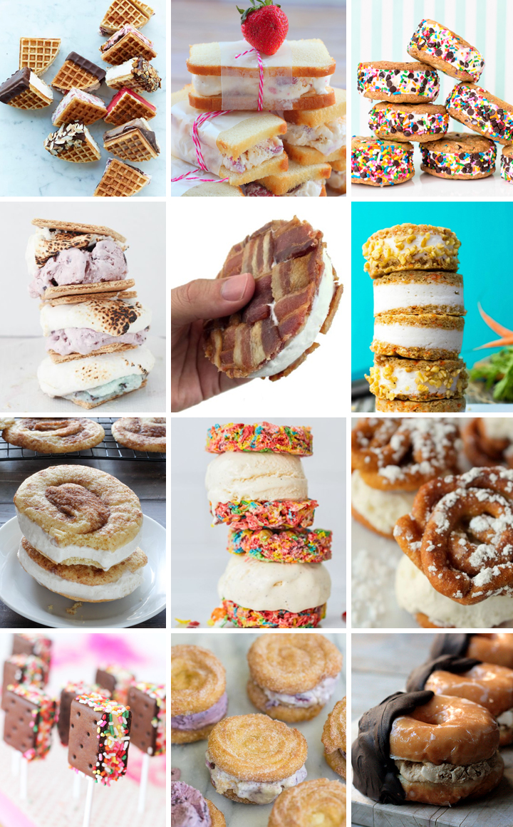 Happy National Ice Cream Sandwich Day! | 12 Delicious and Creative Ice Cream Sandwich Recipes | Vicky Barone