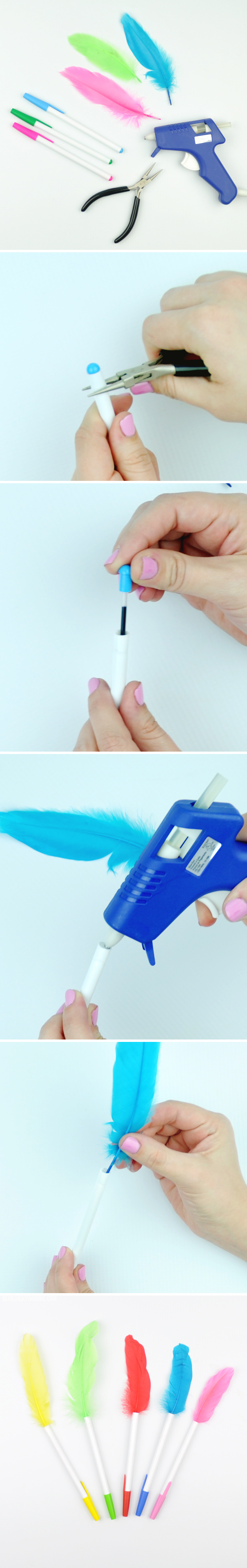 DIY Feather Pens | Back to School DIY Ideas | Vicky Barone