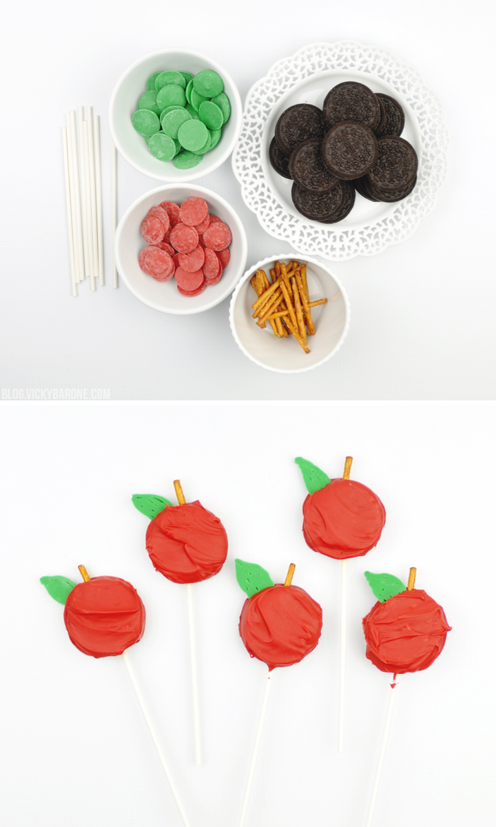 DIY Apple Cookie Pops | Back to school ideas | Vicky Barone