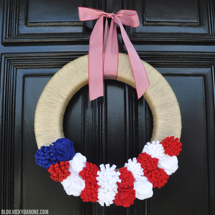 DIY Patriotic Wreath | Labor Day | 4th of July | Vicky Barone