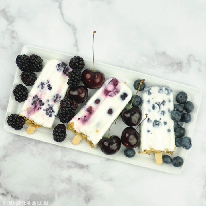 Fruit & Yogurt Breakfast Pops | Vicky Barone