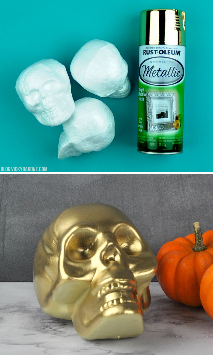DIY Metallic Skull | Vicky Barone