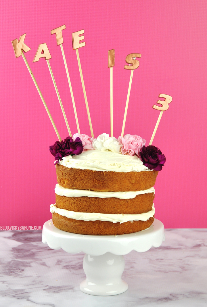 DIY Cake Topper Letters | Vicky Barone