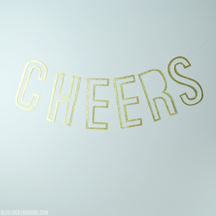 DIY Cheers Banner | Vicky Barone