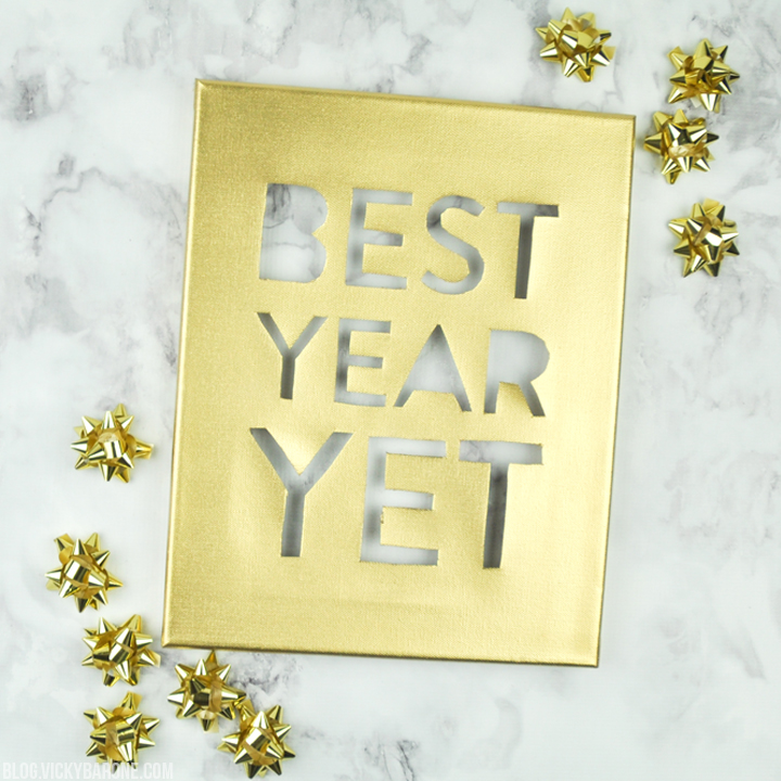 DIY New Year's Eve Canvas | Best Year Yet | Vicky Barone