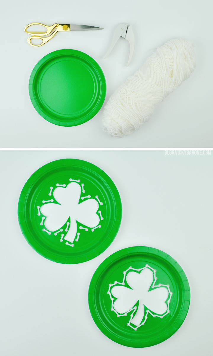 DIY Paper Plate Shamrocks | St. Patrick's Day | Vicky Barone